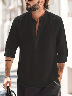 Chemise boutonnée respirante manches longues