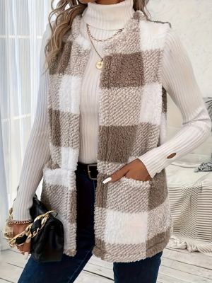 Gilet sans manches laine chaud hiver femme