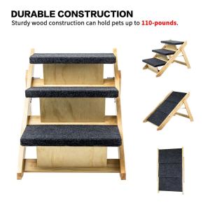 Escalier chien bois 3 niveaux pliable lit voiture 110 lb