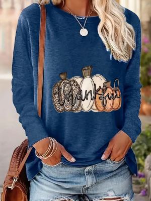 T-shirt coton créatif casual col rond femmes