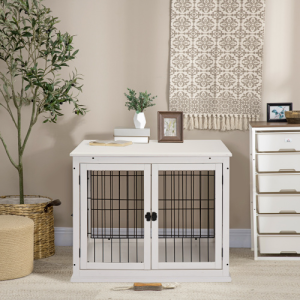 Petite niche table 2 côtés ouverts, porte verrouilable