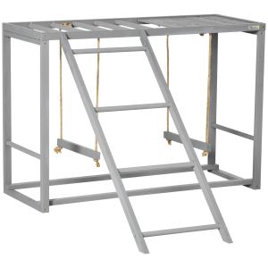 Jeu activité poule balançoire 3-4 oiseaux perchoir gris