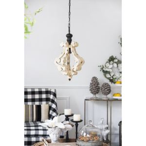 Lustre ferme blanc bois campagne français foyer