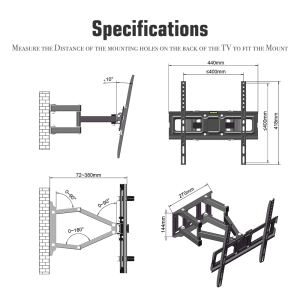 TMDS-105 support TV mural 40kg articulation