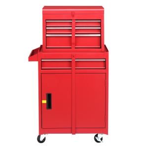 Chariot service 4 tiroirs avec verrou, acier 330 lbs
