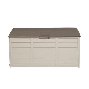 Coffre rangement patio 75gal 130lb plastique brun