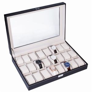 Boîte rangement montres 24 places haut de gamme