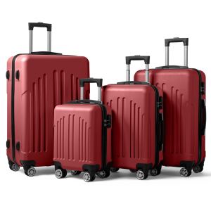 Valise trolley rayures verticales 4-en-1 16-28in ABS