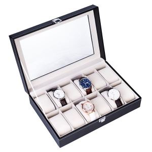 Boîte rangement montres 12 places luxe