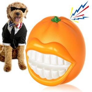 PROKEl balle couineuse chien agressif mâcheur, orange, entraînement