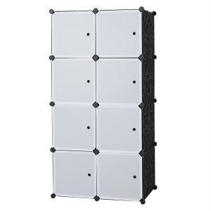 Armoire Rubik's cube DIY 4 niveaux 8 cases - 72x47x142cm