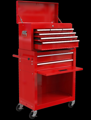 Coffre outils roulant 8 tiroirs rangement roues