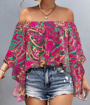 Haut polyester femme