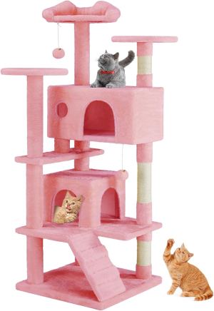 Arbre chat 54", multi-niveaux, sisal, intérieur appartement