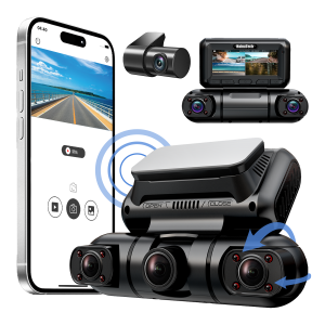 Caméra tableau bord 360° 4 canaux GPS WiFi vision nuit