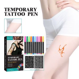 Ensemble stylo tatouage temporaire