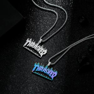 Collier pendentif hip-hop lettre rue