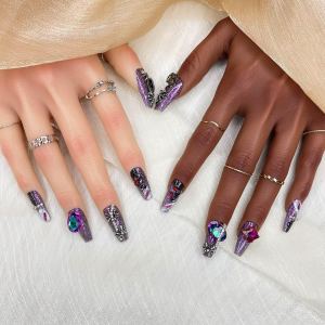 GGDDSHA Faux ongles Royal Arachnid dégradé sans fade