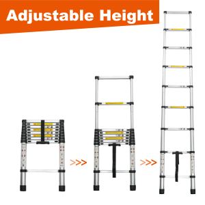 Échelle télescopique aluminium travail extérieur