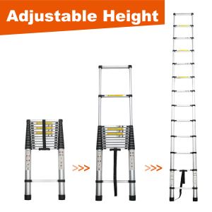 Échelle télescopique aluminium travail extérieur