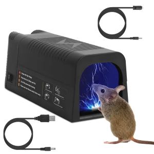 Piège Électrique Souris Rechargeable 1800V Contrôle Parasites