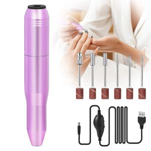 Perceuse ongles électrique portable kit professionnel or rose