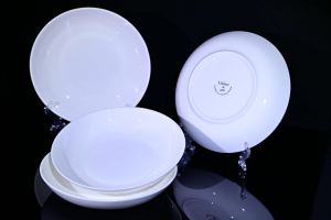 Service vaisselle Lily porcelaine 4 pièces 8.5" blanc