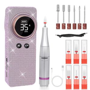 Perceuse ongles portable 35000RPM sans fil rechargeable