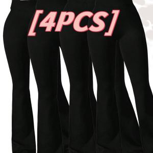 4 pc legging flare taille haute yoga sculptant