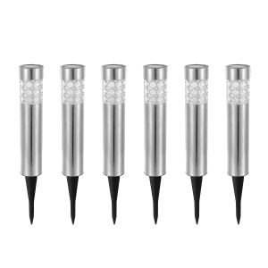 6 lampes solaires de sentier IP44 étanche 3 couleurs RVB pour yard