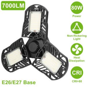 Lampe garage DEL E26 80W 7000LM 6500K atelier entrepôt