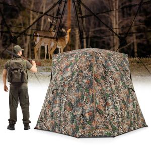 Cabane chasse 360° semi-transparente cerfs dindes