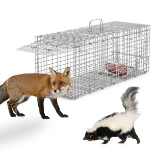Piège chat humain cage 1pc fil galvanisé collapsible