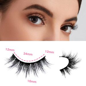 Faux-cils 3D multicouches réalistes, doux et confortables