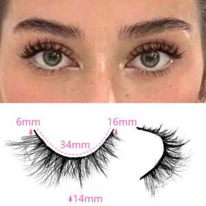 Faux cils 3D multicouches réalistes confortables