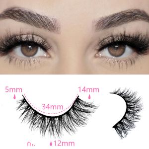 Faux cils 3D multicouches réalistes confortables