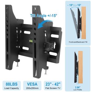 Support mural TV 23-42 po VESA 200x200mm inclinable