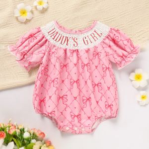 Combinaison bébé fille nœud papillon imprimé Papa's Girl