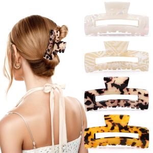 4 Pinces cheveux écaille tortue 3,15 po