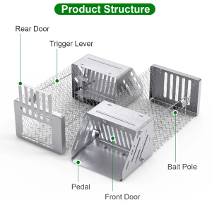 Piège souris rat porte simple cage humaine