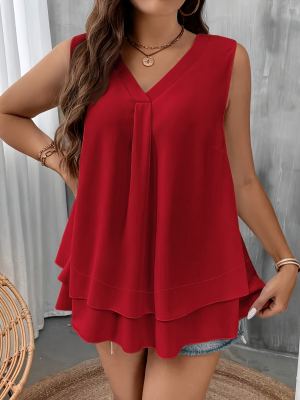 Camisole à col V grande taille, auto-retrait seulement