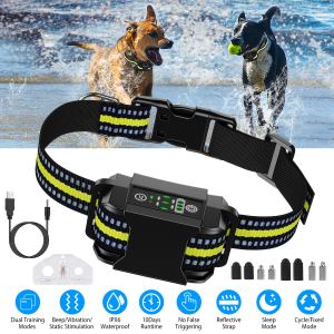 Collier antiaboi rechargeable vibration bip statique 6 niveaux