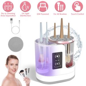 Nettoyeur de pinceaux maquillage 4 en 1 USB avec minuteur et UV