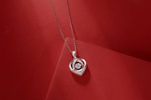 1With You In My Heart - Collier 0,5 carat moissanite S925 argent/platine