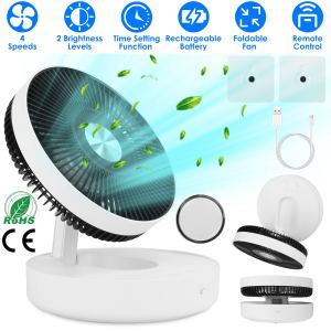 Ventilateur LED rechargeable pliable 4 vitesses magnétique