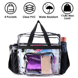 Sac transparent bandoulière approuvé stade 11 lb