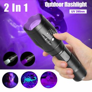 Lampe UV torche ultraviolette 250000lm 395nm poche inspection