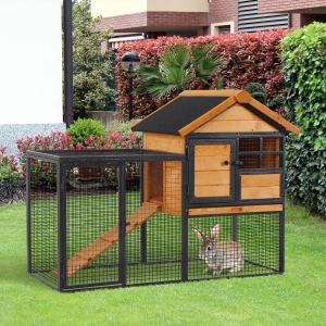 Cage Lapin 2 Étages Toit Bitume Amovible Rampe