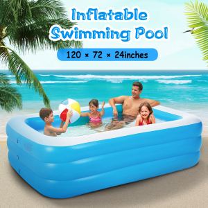 Piscine gonflable famille 120x72x24po, jeux enfants, récréation