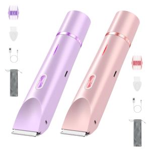 Tondeuse bikini 2 en 1 pour femmes, étanche IPX7, rechargeable